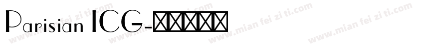Parisian ICG字体转换